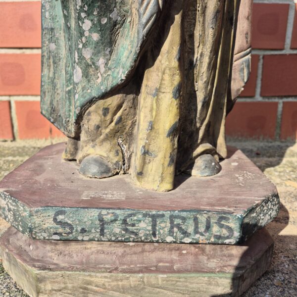 Statue Saint Peter Beech wood - Image 3