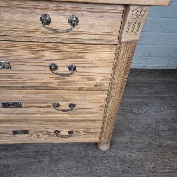 Chest of Drawers Jugendstil 1890 Pine - Image 6