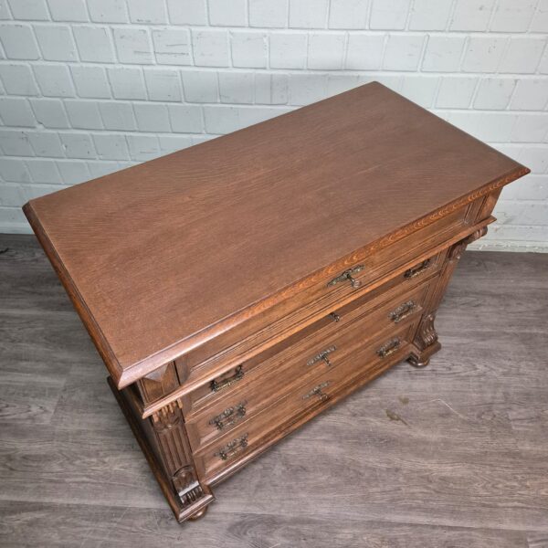 Chest of Drawers Gründerzeit 1880 Oak - Image 4