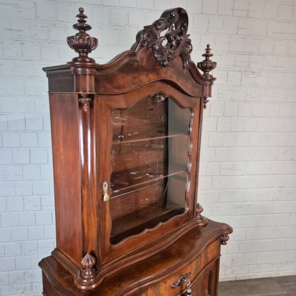 Display Case Biedermeier 1850 Mahogany - Image 9