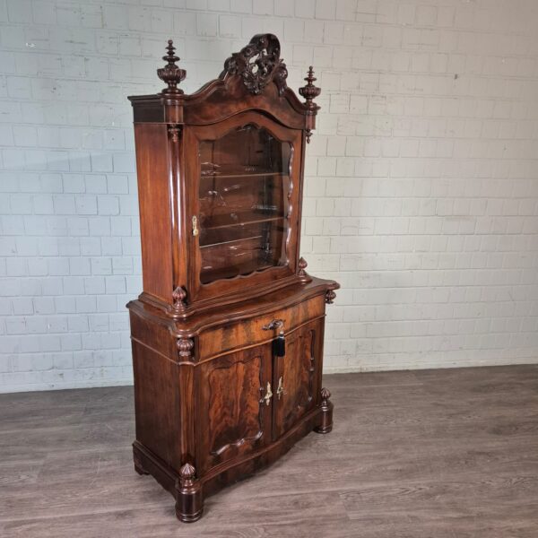 Display Case Biedermeier 1850 Mahogany