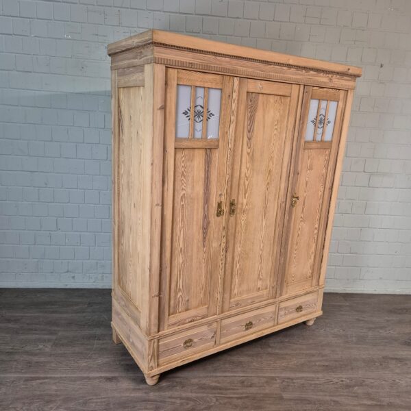 Wardrobe Jugendstil 1900 Pine - Image 3