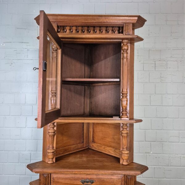 Corner Cabinet Gründerzeit 1880 Oak - Image 11