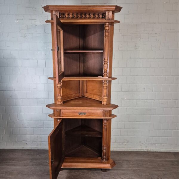 Corner Cabinet Gründerzeit 1880 Oak - Image 10