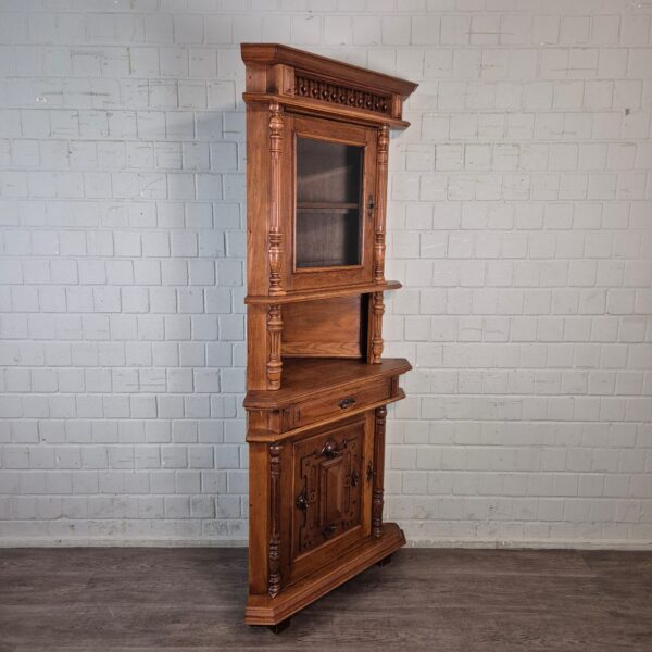 Corner Cabinet Gründerzeit 1880 Oak - Image 2