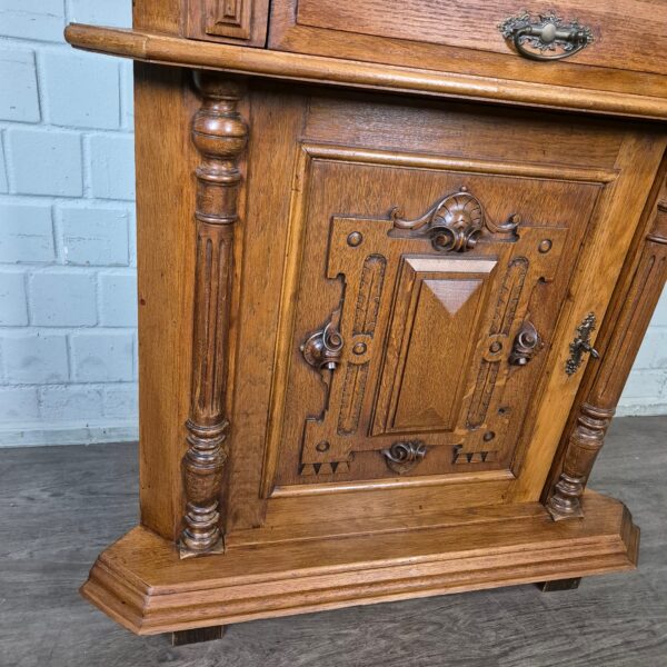 Corner Cabinet Gründerzeit 1880 Oak - Image 8