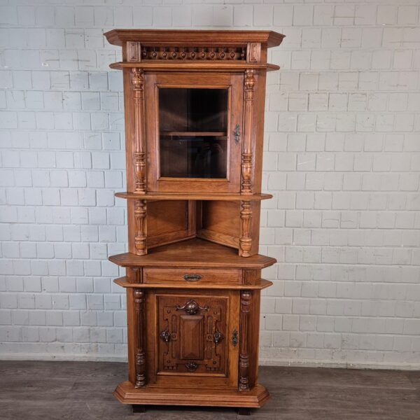 Corner Cabinet Gründerzeit 1880 Oak