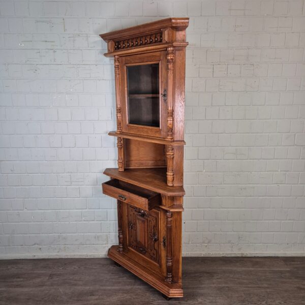 Corner Cabinet Gründerzeit 1880 Oak - Image 13