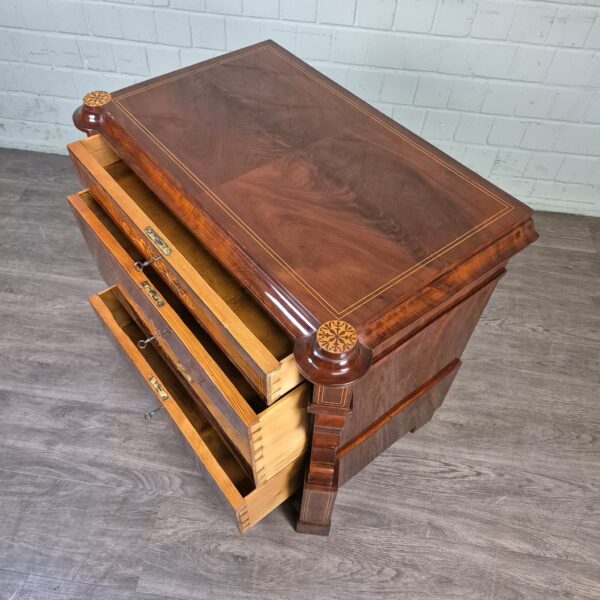 Chest of Drawers Biedermeier 1830 Mahogany - Image 11