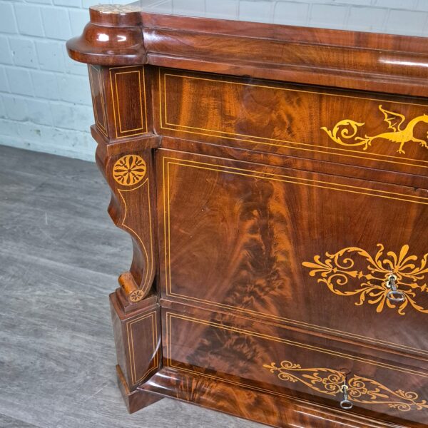 Chest of Drawers Biedermeier 1830 Mahogany - Image 10