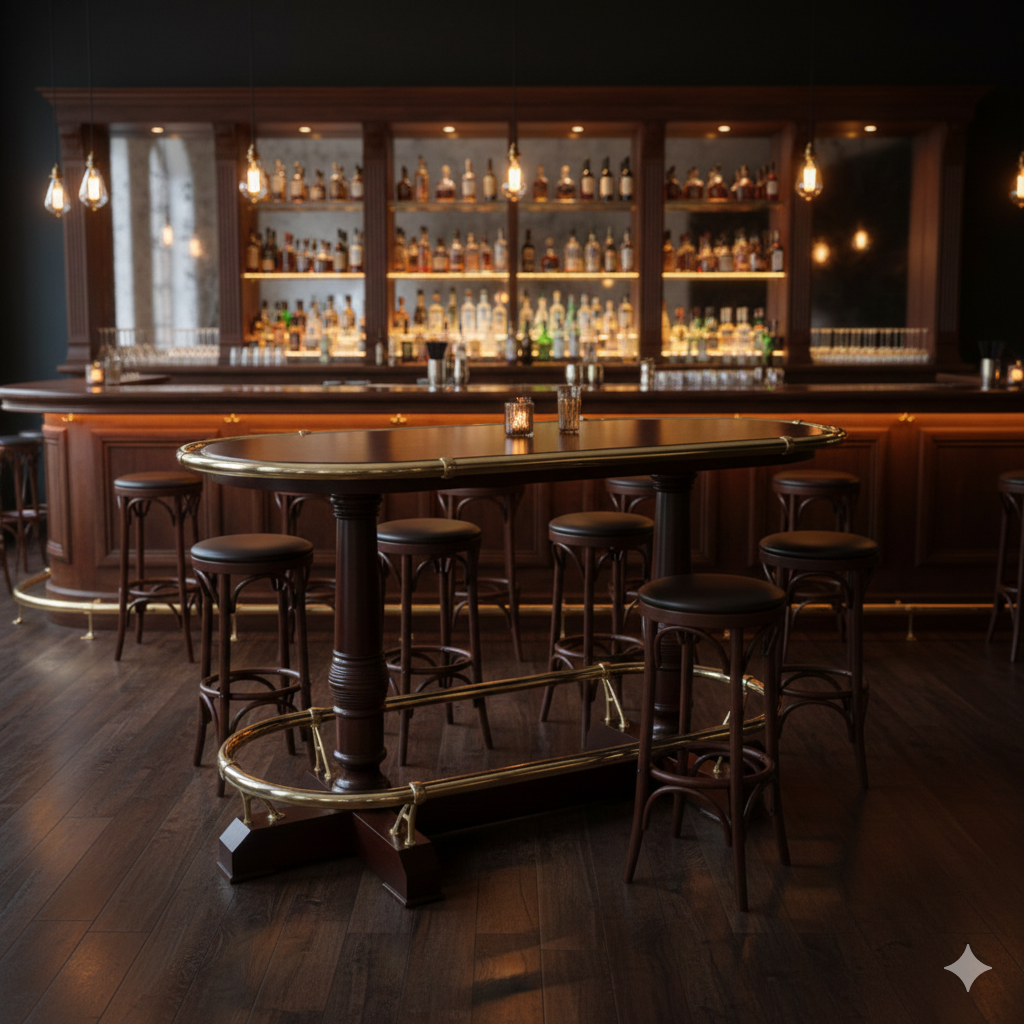 Bar table Mahogany 1,95 m x 0,95 m - Image 2