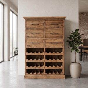 Wine Cabinet Teak 1,08 m