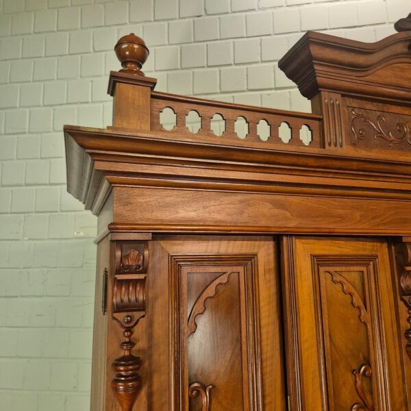 Cabinet Gründerzeit 1890 Walnut - Image 14