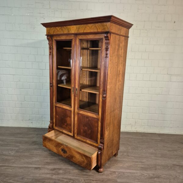 Bookcase Gründerzeit 1880 Walnut - Image 9