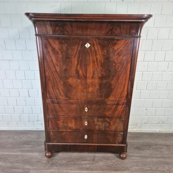 Secretary Biedermeier 1840 Mahogany - Image 2