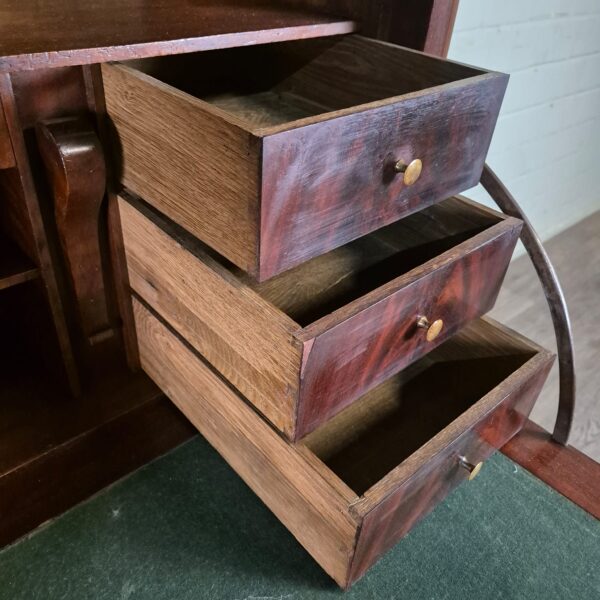 Secretary Biedermeier 1840 Mahogany - Image 9