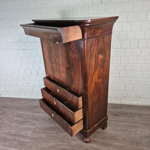 Secretary Biedermeier 1840 Mahogany - Image 10