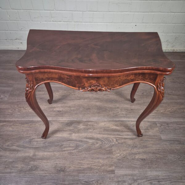 Folding Table Biedermeier 1850 Mahogany - Image 3