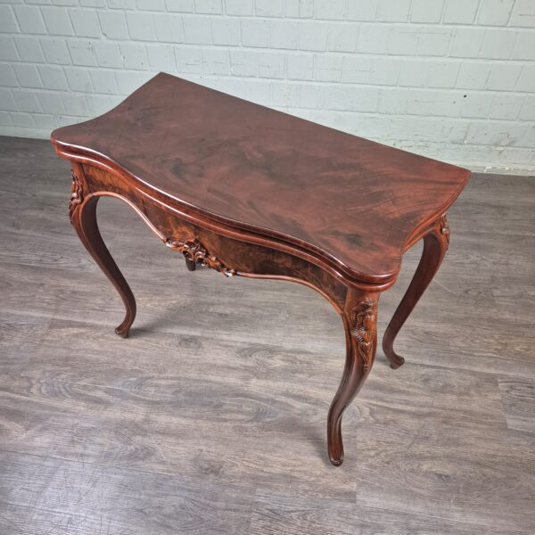 Folding Table Biedermeier 1850 Mahogany - Image 4