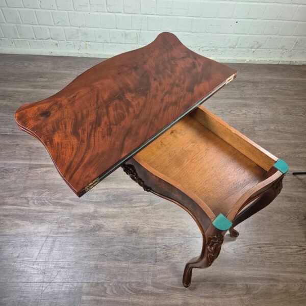 Folding Table Biedermeier 1850 Mahogany - Image 14