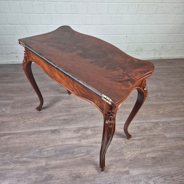 Folding Table Biedermeier 1850 Mahogany - Image 15