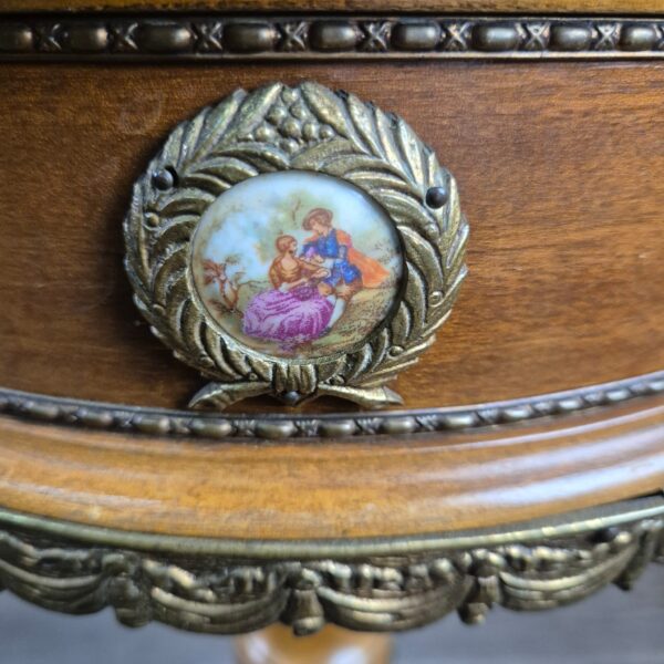 Table Neo-baroque Walnut Marble - Image 7
