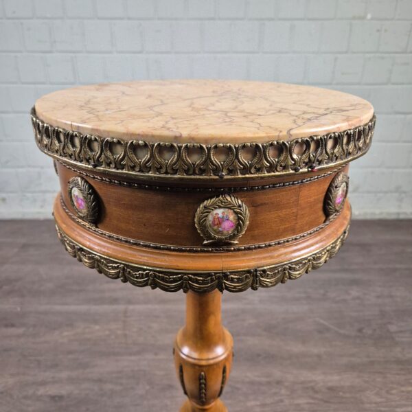Table Neo-baroque Walnut Marble - Image 3