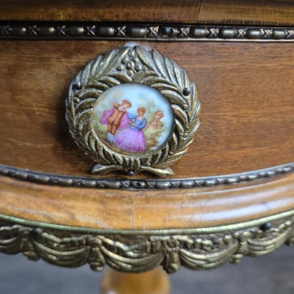 Table Neo-baroque Walnut Marble - Image 6