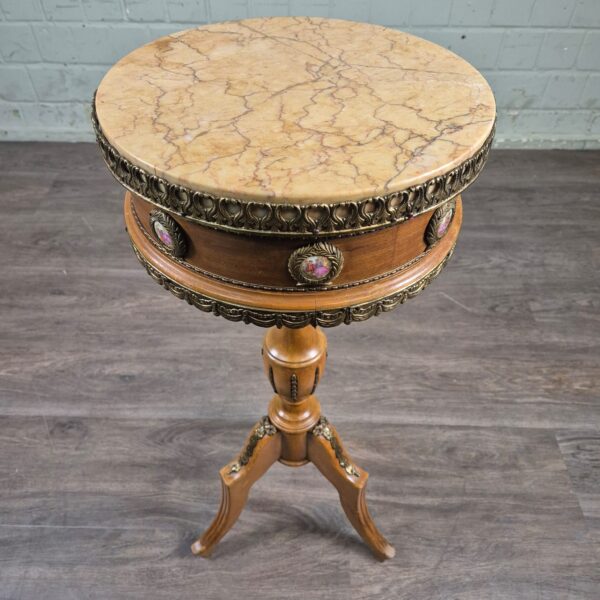 Table Neo-baroque Walnut Marble
