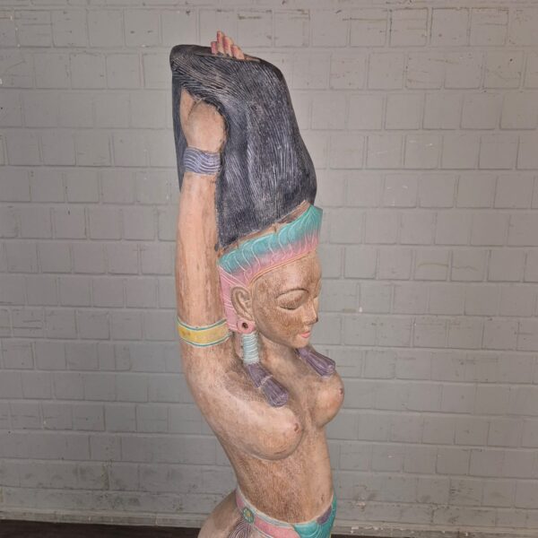 Sculpture Woman 1950 Solid Wood - Image 3