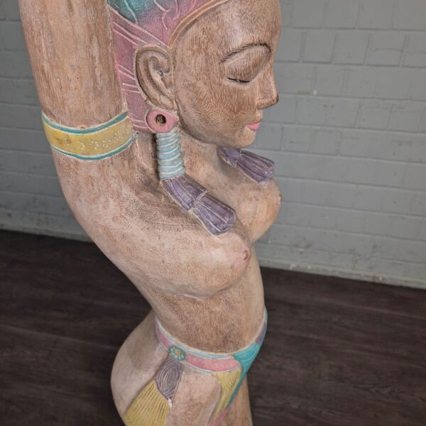 Sculpture Woman 1950 Solid Wood - Image 8