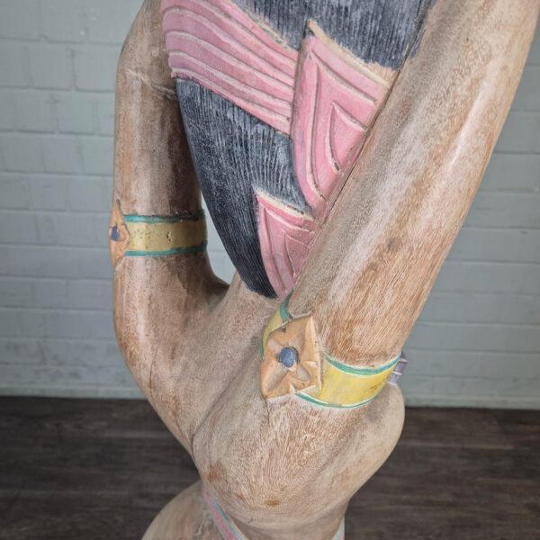 Sculpture Woman 1950 Solid Wood - Image 4