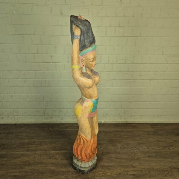 Sculpture Woman 1950 Solid Wood - Image 2