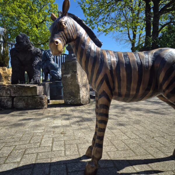 Statue Zebra 1,04 m Bronze - Image 3