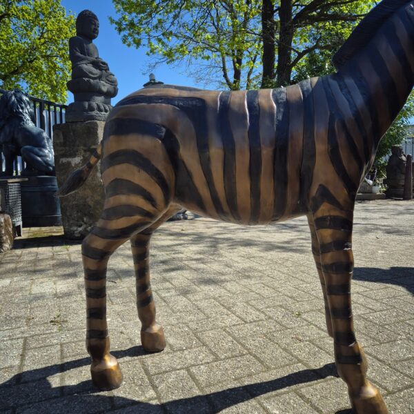 Statue Zebra 1,04 m Bronze - Image 15