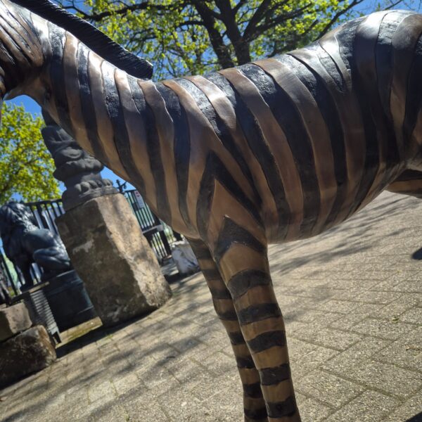 Statue Zebra 1,04 m Bronze - Image 5