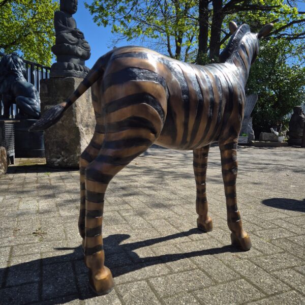 Statue Zebra 1,04 m Bronze - Image 14