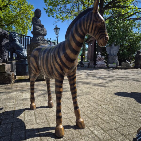 Statue Zebra 1,04 m Bronze - Image 17