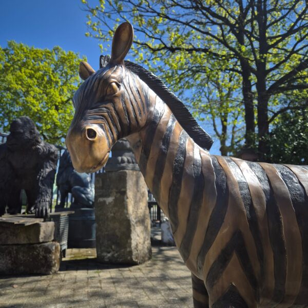 Statue Zebra 1,04 m Bronze - Image 4