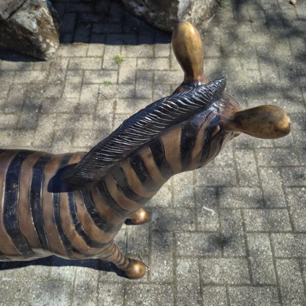 Statue Zebra 1,04 m Bronze - Image 10