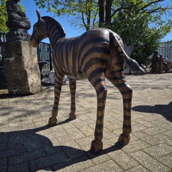 Statue Zebra 1,04 m Bronze - Image 7