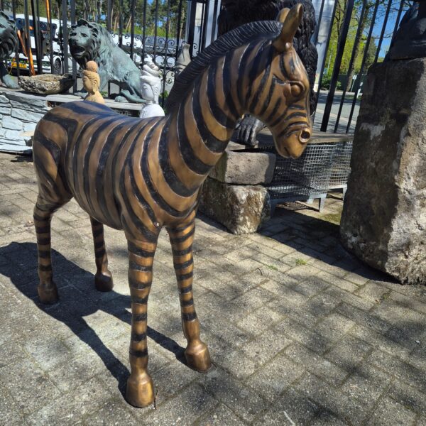 Statue Zebra 1,04 m Bronze