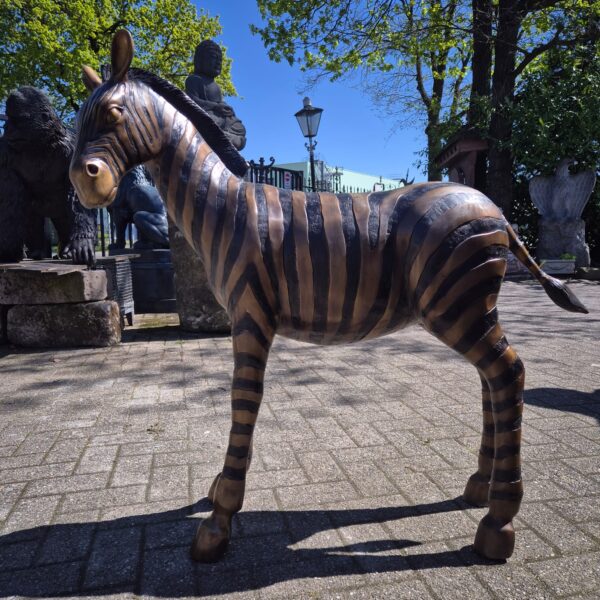 Statue Zebra 1,04 m Bronze - Image 2