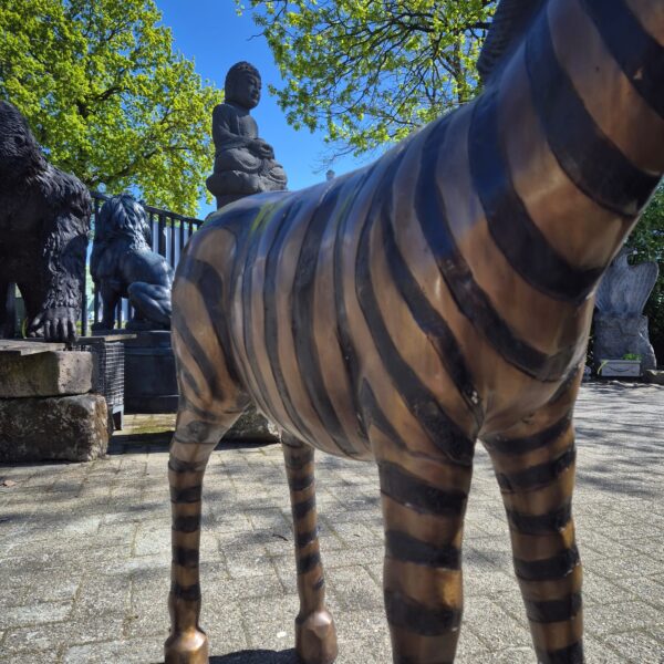 Statue Zebra 1,04 m Bronze - Image 18