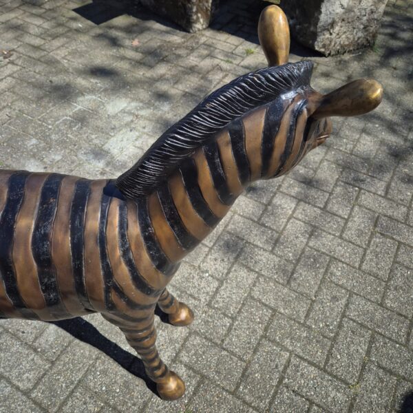 Statue Zebra 1,04 m Bronze - Image 9