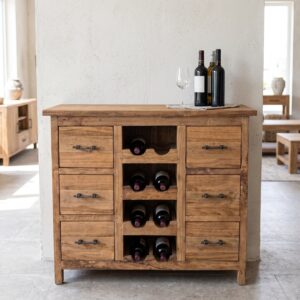 Wine Cabinet Sideboard Teak 1,00 m