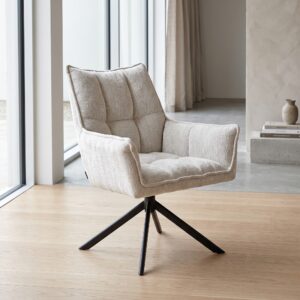 Retro Design Armchair Cream-white