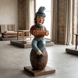 Clown Statue Solid Wood 0,94 m