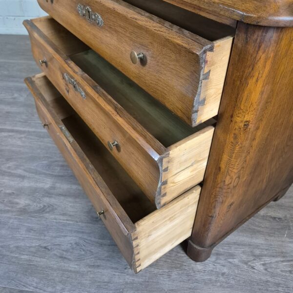 Chest of Drawers Biedermeier 1850 Oak - Image 7