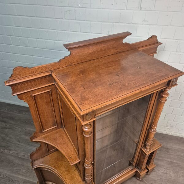 Display Case Gründerzeit 1880 Oak - Image 4
